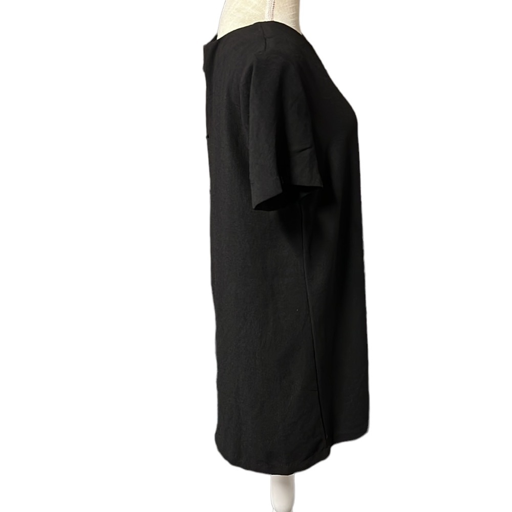 NWT Bobeau Short Sleeve Black Dress Womens Size M - Picture 2 of 7